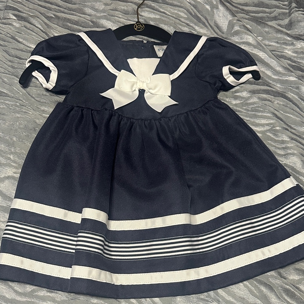 Navy and White Sailor Dress